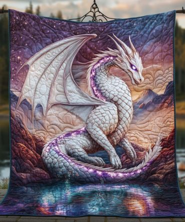 Moonlit Serpent Quilted Blanket