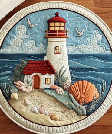 Moonlit Tower Quilted Round Mat