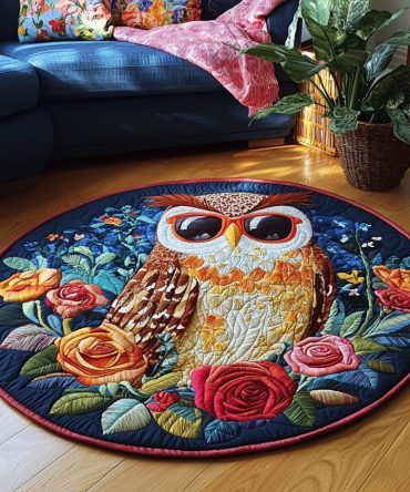 Moonlit Wings Quilted Round Mat