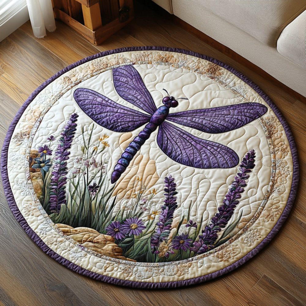 Moonlit Wings Quilted Round Mat