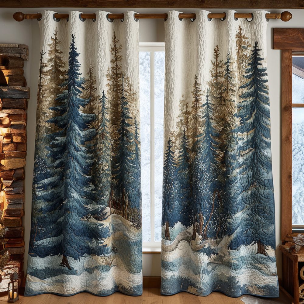 Morning Forest Quilted Curtains