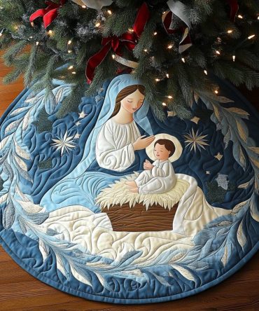 Mother Mary Quilted Round Mat