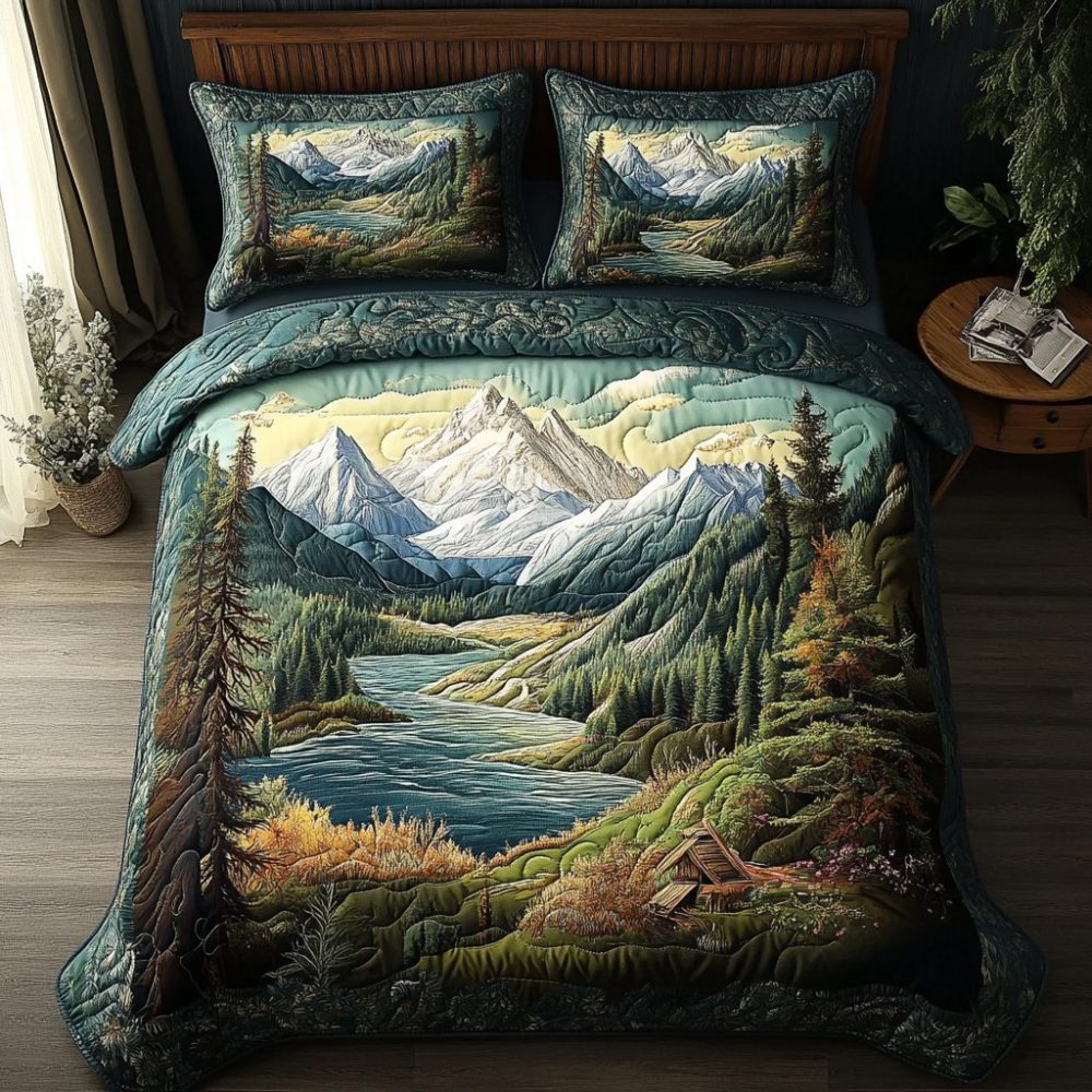 Mountain Bliss 3-Piece Quilted Bedding Set