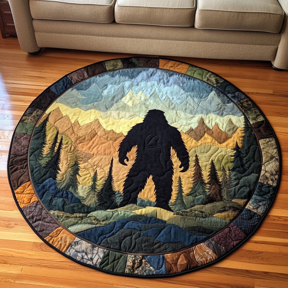 Mountain Wanderer Quilted Round Mat