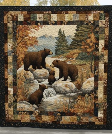 Mountain Watch Quilted Blanket