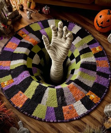Mummy Tomb Quilted Round Mat
