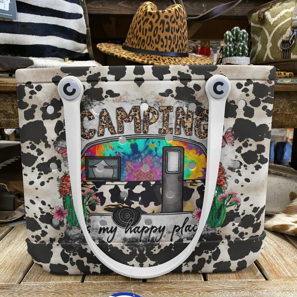 Bucket Tote Bag, Limited Edition Bogg Bag, Beach Bag My Happy Camping Spot - Image 5