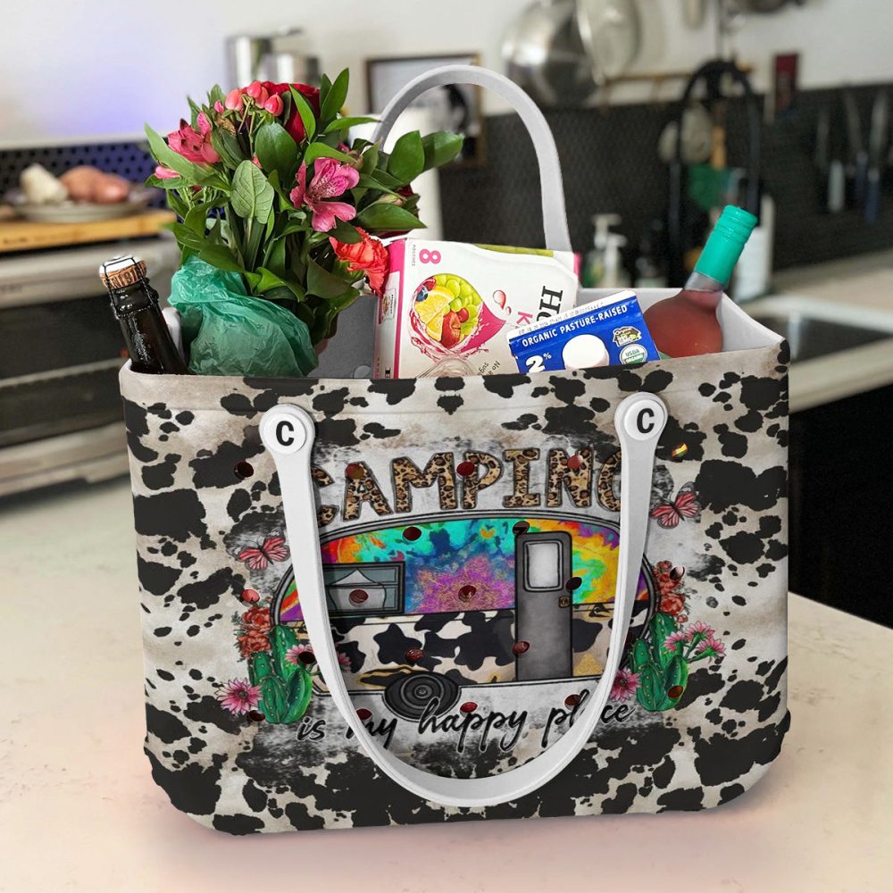 Bucket Tote Bag, Limited Edition Bogg Bag, Beach Bag My Happy Camping Spot - Image 4