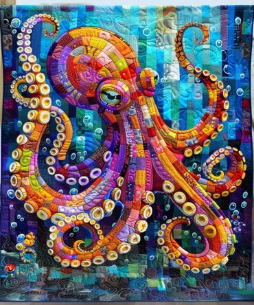 Mystic Octopus Quilted Blanket