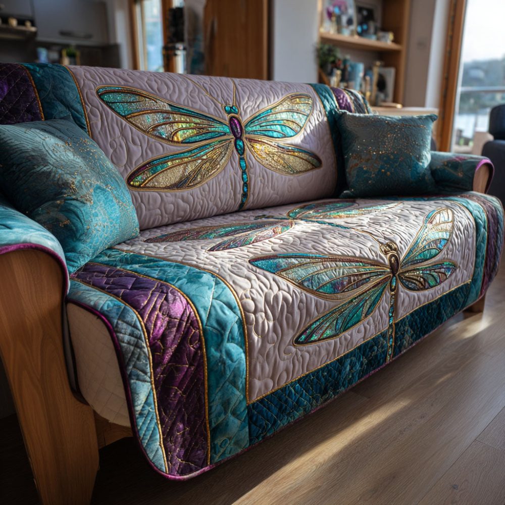 Mystic Bloom Quilted Sofa Cover