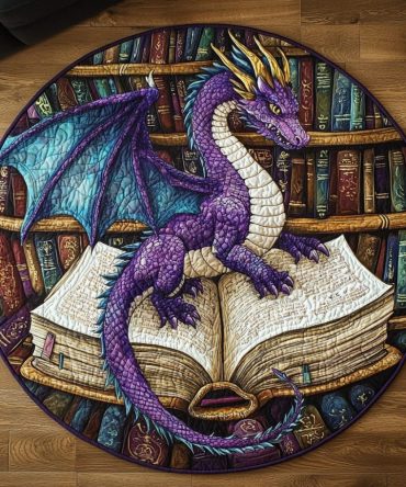 Mystic Flame Quilted Round Mat