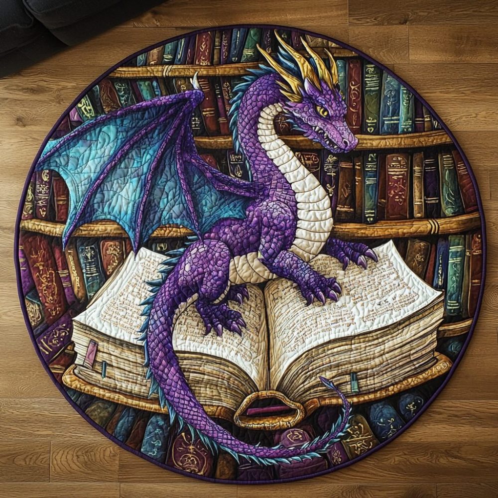 Mystic Flame Quilted Round Mat