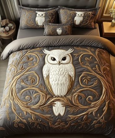 Mystic Hoot 3-Piece Quilted Bedding Set