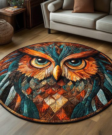 Mystic Hoot Quilted Round Mat