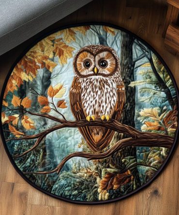 Mystic Hoot Quilted Round Mat