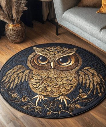 Mystic Owl Quilted Round Mat