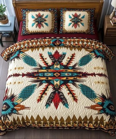 Mystic Pathways 3-Piece Quilted Bedding Set