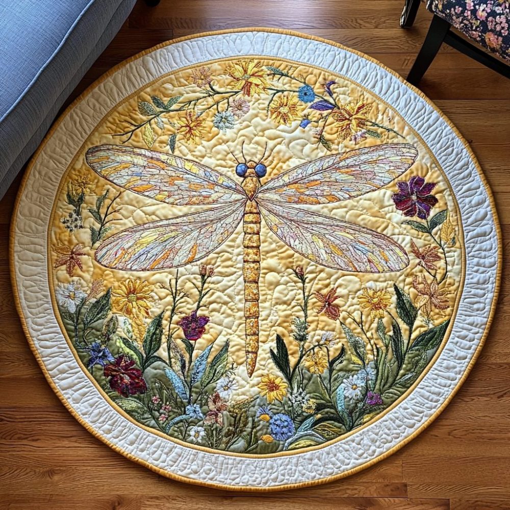 Mystic Wings Quilted Round Mat