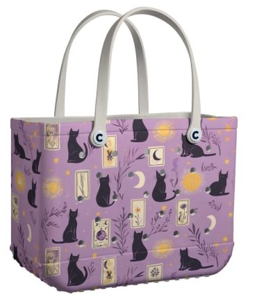 Bucket Tote Bag, Limited Edition Bogg Bag, Beach Bag Mystical Meow