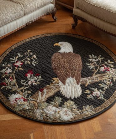 Mythical Eagle Quilted Round Mat