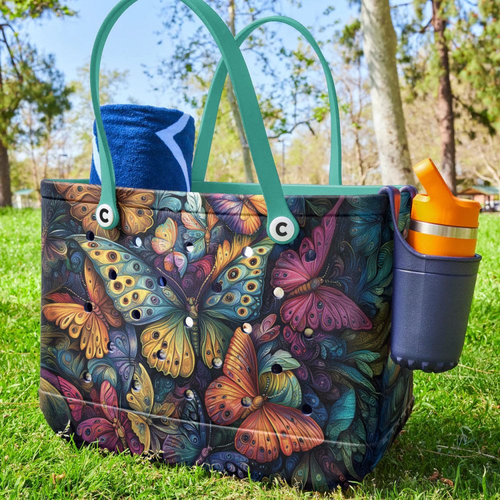 Colorful Butterfly Tote Bag – Stylish & Spacious Handbag For Everyday Use - Image 3