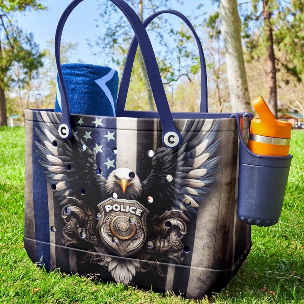 Bucket Tote Bag, Limited Edition Bogg Bag, Beach Bag Law Enforcement - Image 2