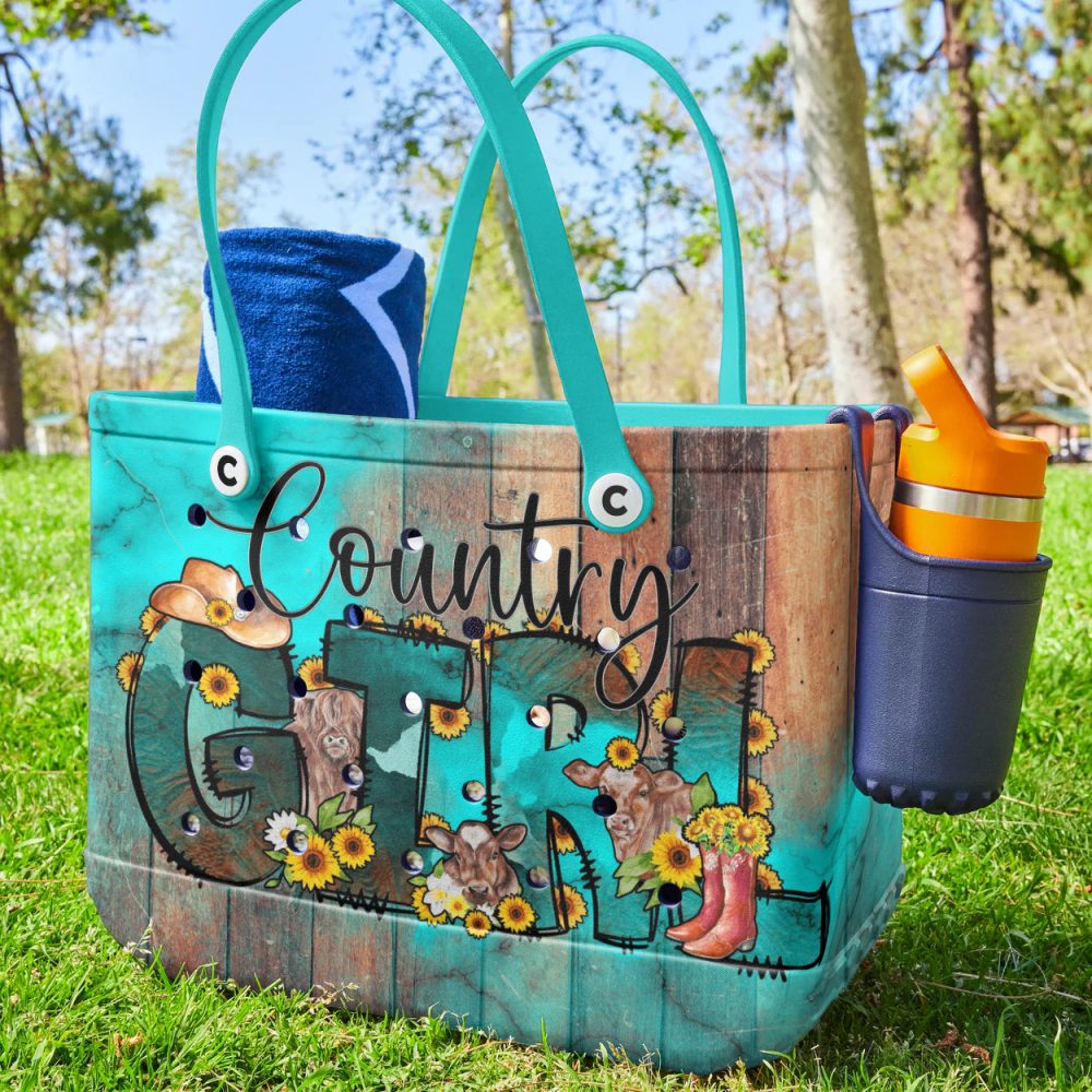 Bucket Tote Bag, Limited Edition Bogg Bag, Beach Bag Country Girl - Image 3