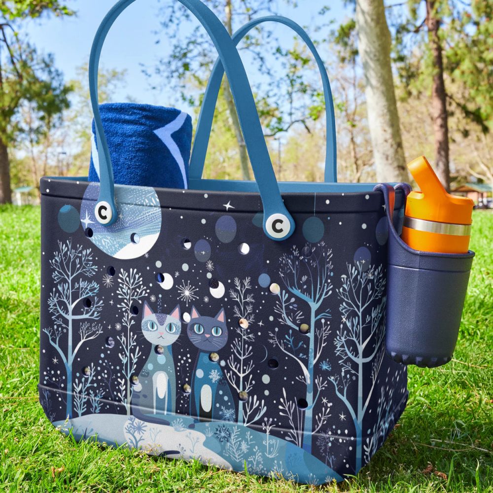 Bucket Tote Bag, Limited Edition Bogg Bag, Beach Bag Starry Companions - Image 3