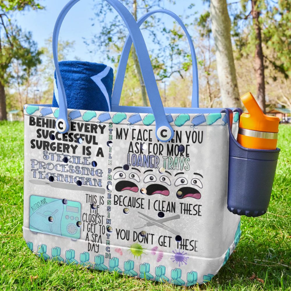 Bucket Tote Bag, Limited Edition Bogg Bag, Beach Bag Sterile Processing Tech - Image 4