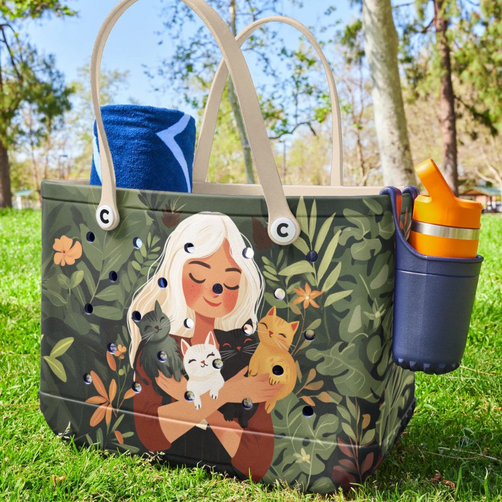 Bucket Tote Bag, Limited Edition Bogg Bag, Beach Bag Harmony In Bloom - Image 2