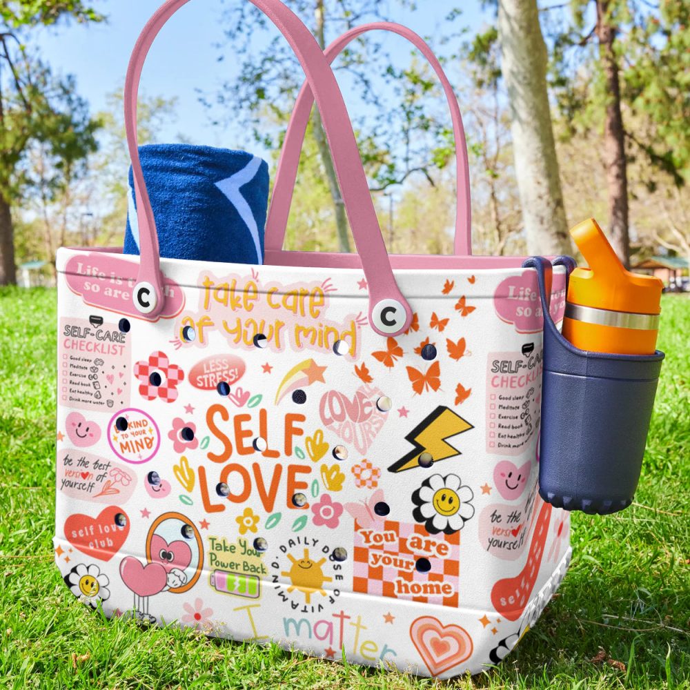 Colorful Self-Love Tote Bag – Inspirational Design, Durable & Spacious For Everyday Use - Image 2