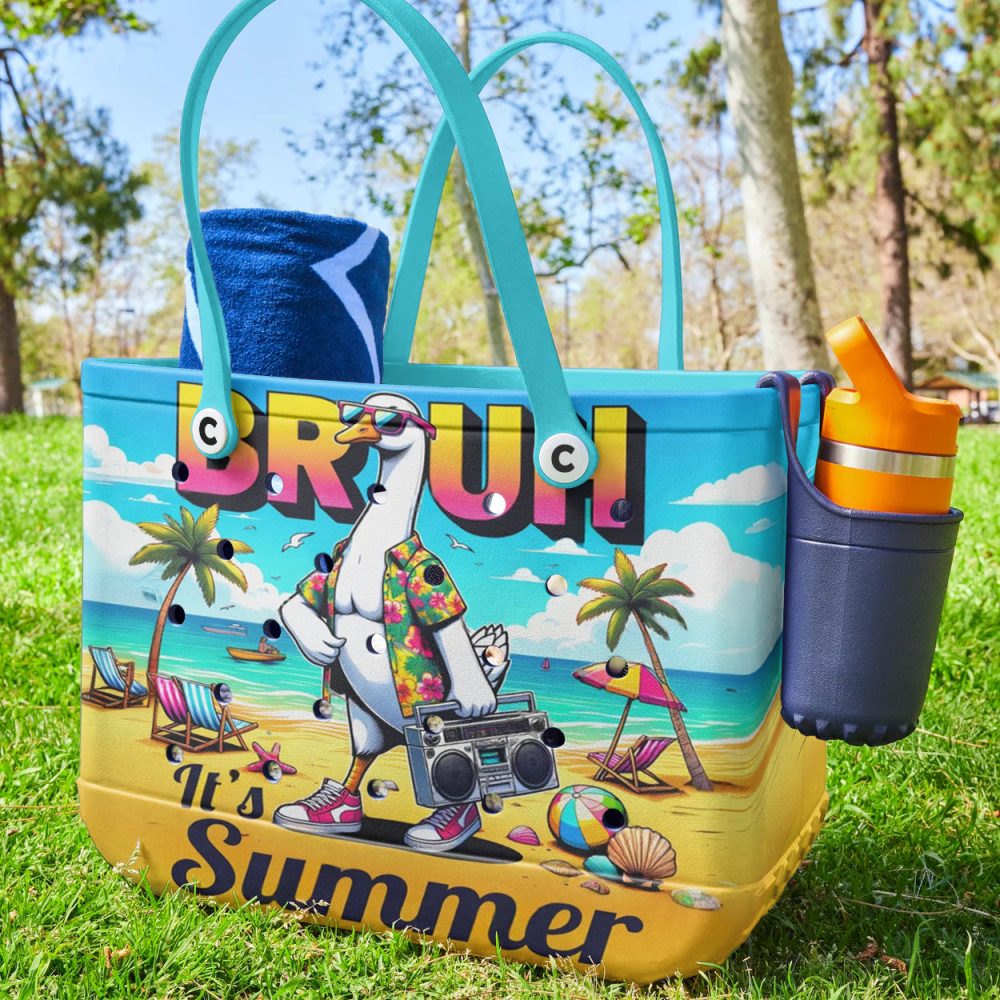 Beach Vibes Tote Bag - Fun Summer Design With Tropical Print & Cool Graphics - Image 3