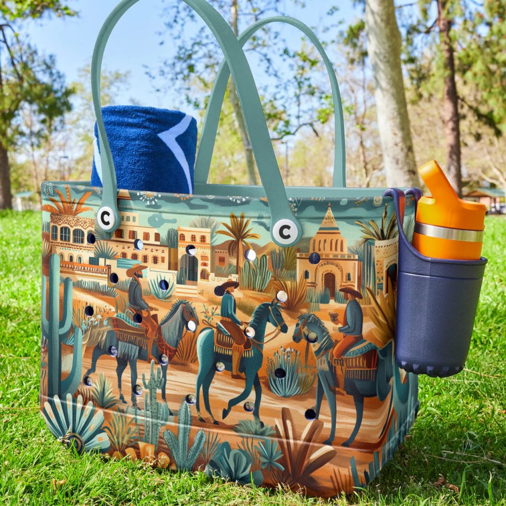 Bucket Tote Bag, Limited Edition Bogg Bag, Beach Bag Western Life - Image 5
