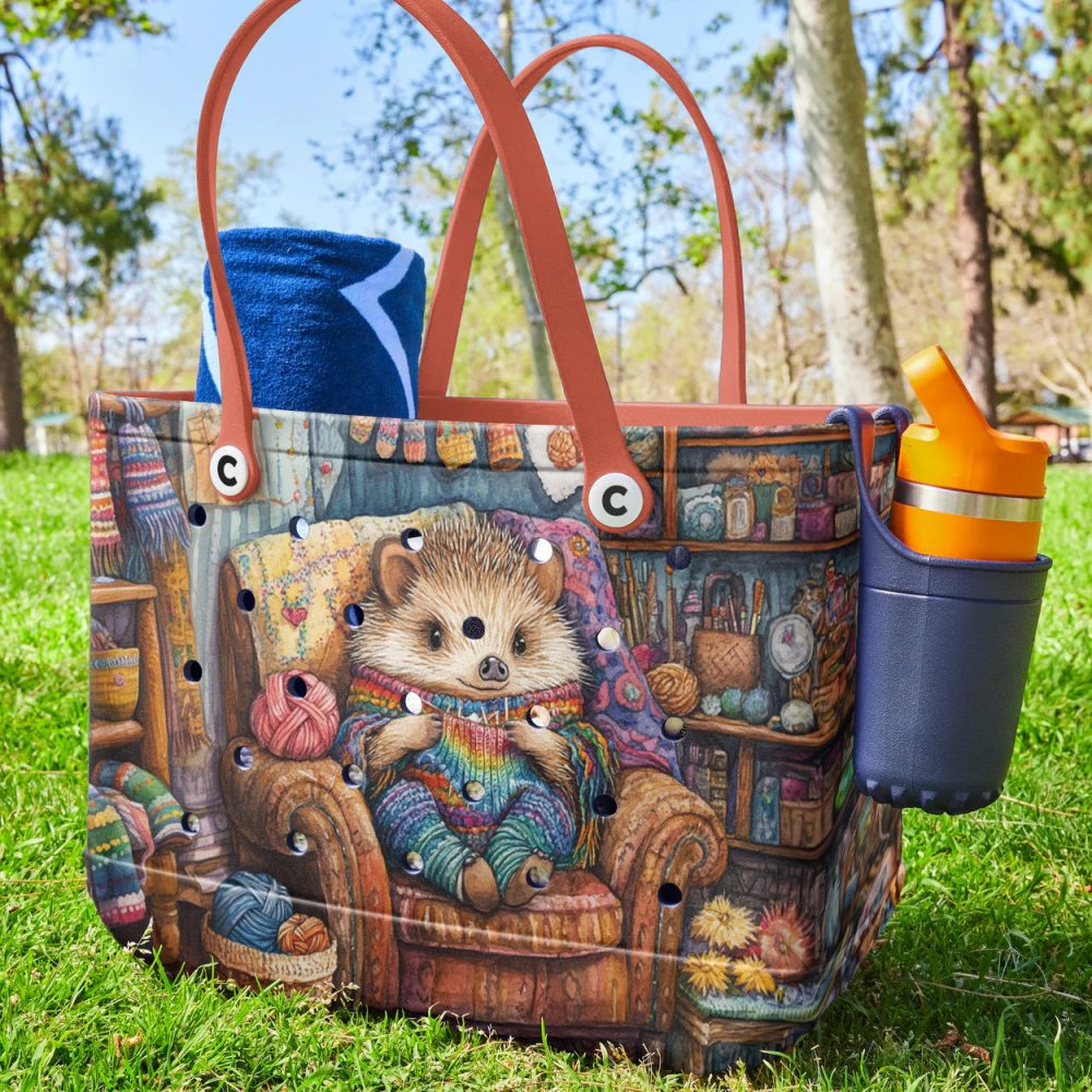 Bucket Tote Bag, Limited Edition Bogg Bag, Beach Bag Hedgeknit - Image 3