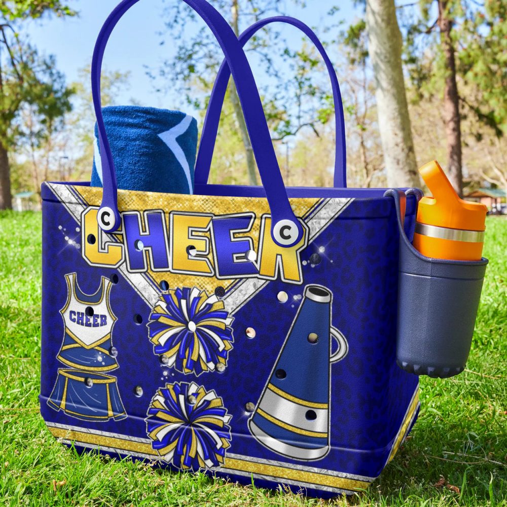 Bucket Tote Bag, Limited Edition Bogg Bag, Beach Bag Pom Power - Image 2