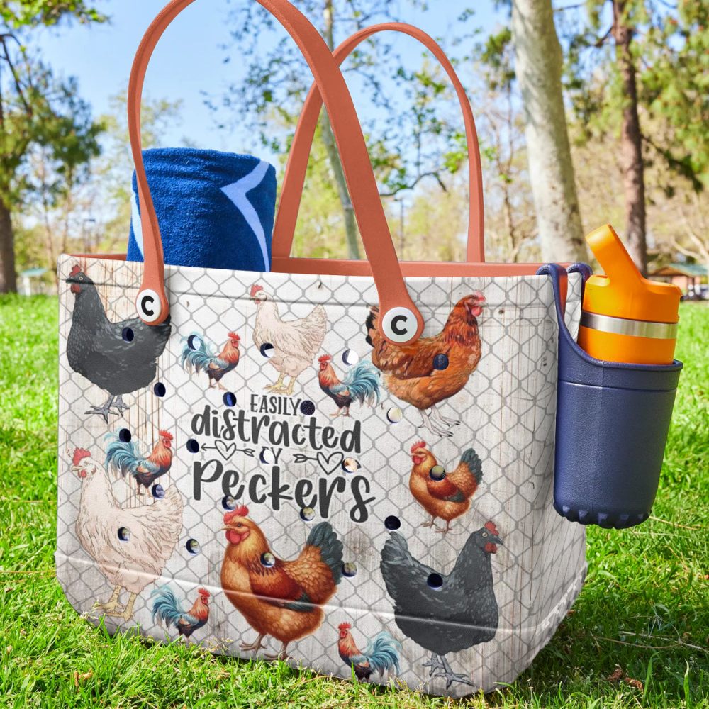 Charming Chicken-Themed Tote Bag - Perfect For Farm Lovers & Unique Style Seekers! - Image 2