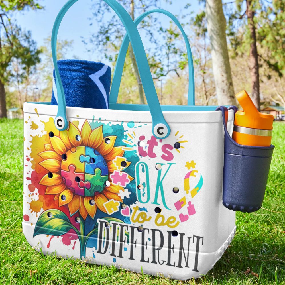 Bucket Tote Bag, Limited Edition Bogg Bag, Beach Bag Sunflower Diversity - Image 2