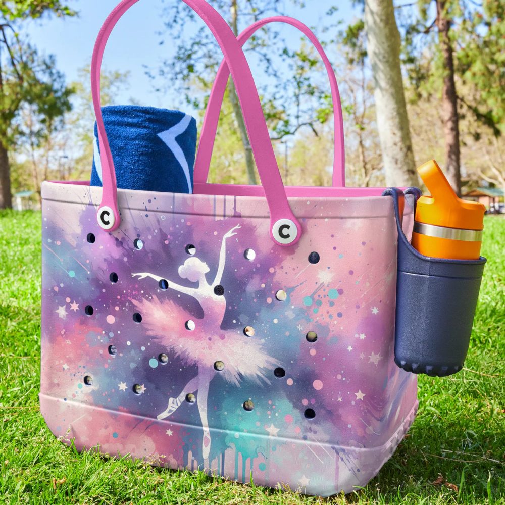Colorful Ballet Dancer Tote Bag – Waterproof, Lightweight, Perfect For Dance Lovers - Image 3