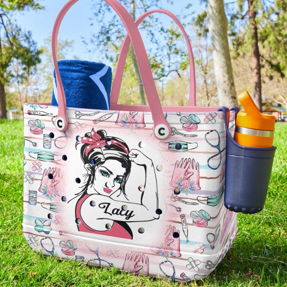 Custom Nurse Tote Bag - Personalized Gift For Healthcare Heroes - Durable & Stylish With Unique Design - Image 2