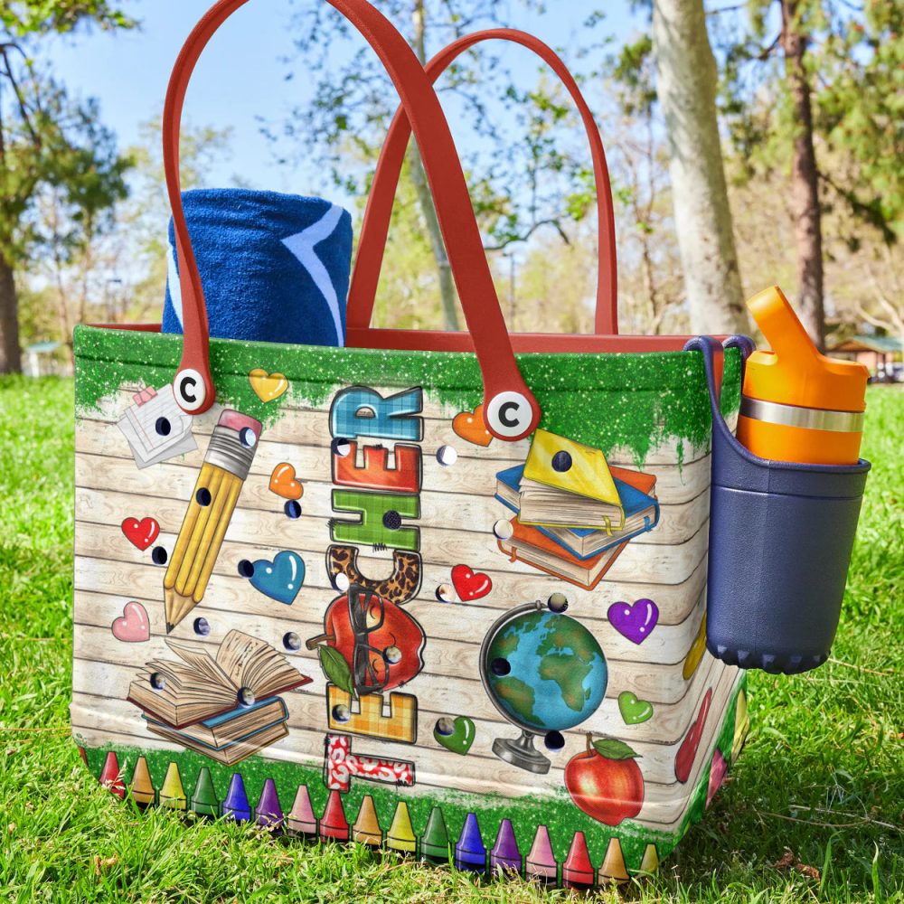 Bucket Tote Bag, Limited Edition Bogg Bag, Beach Bag Apple Of My Class - Image 4