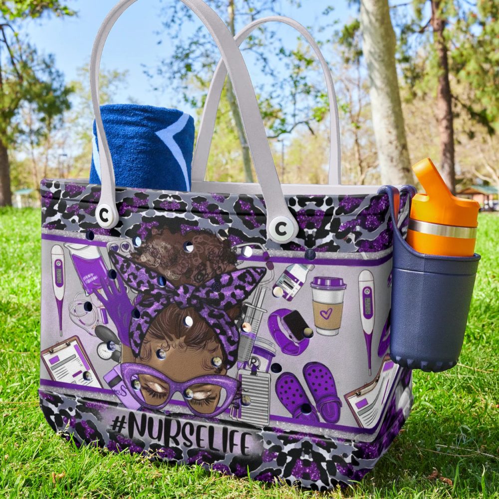 Stylish Nurse Tote Bag - #Nurselife Design, Durable & Spacious For Everyday Use - Image 3