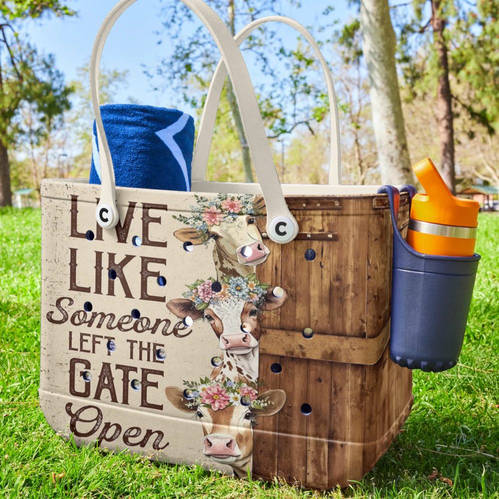 Bucket Tote Bag, Limited Edition Bogg Bag, Beach Bag Run Wild Farm - Image 2