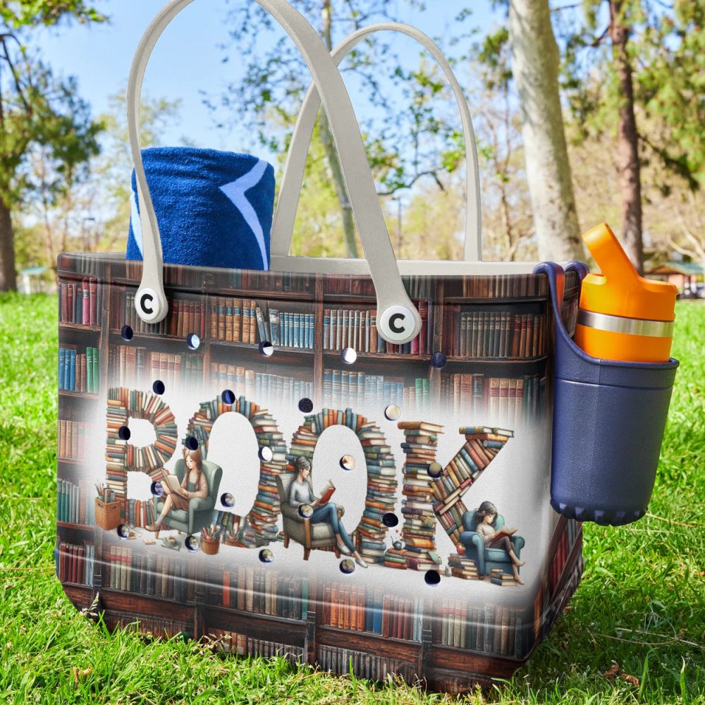 Bucket Tote Bag, Limited Edition Bogg Bag, Beach Bag Reading Corner - Image 3