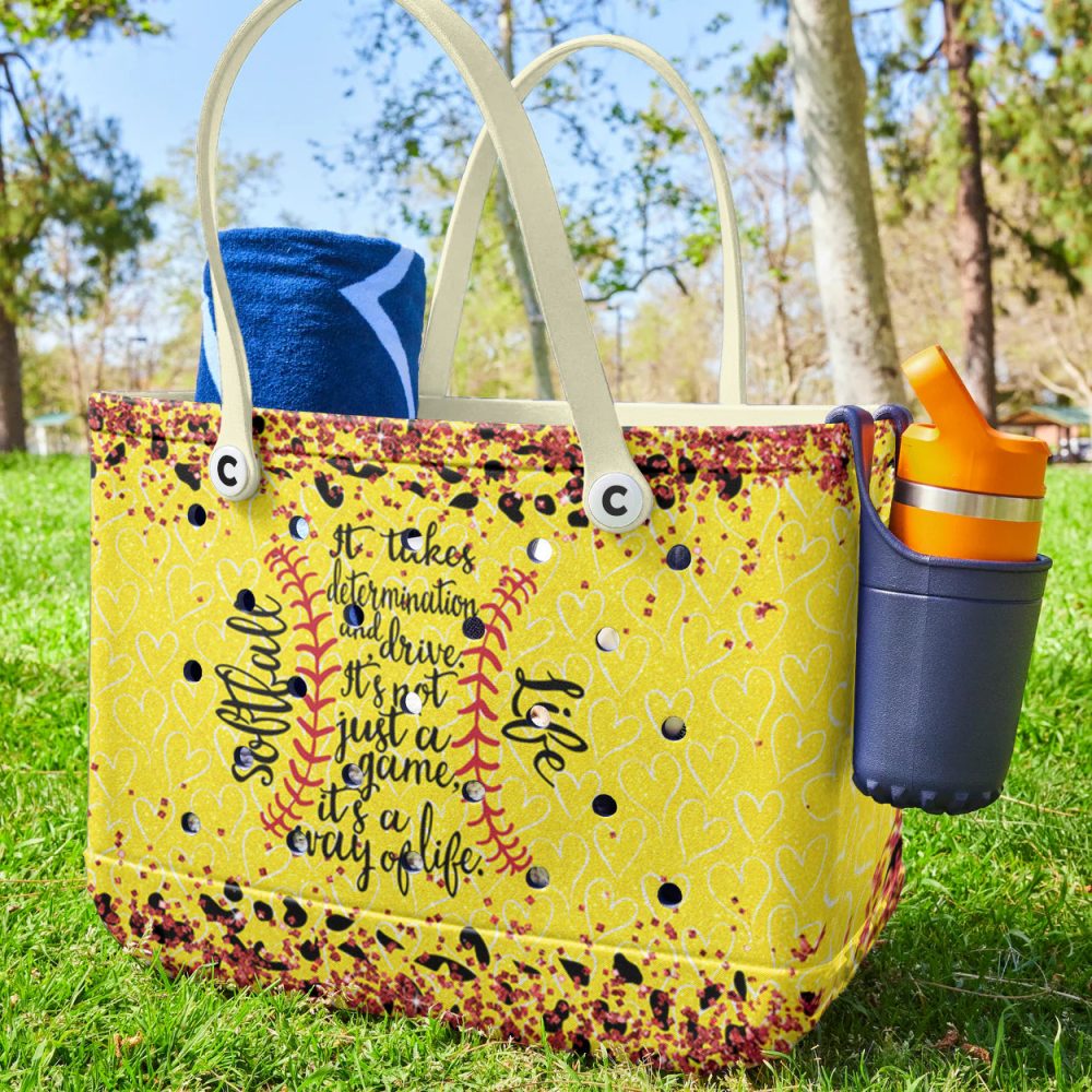 Softball Tote Bag - Inspirational Quote Design, Perfect Sports Gift For Women & Girls - Image 3