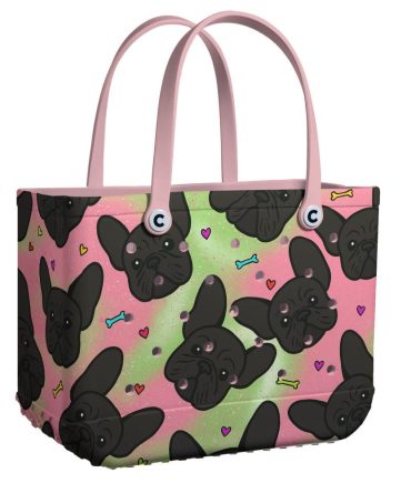 Trendy French Bulldog Tote Bag - Cute Dog & Bone Design - Perfect Gift For Pet Lovers