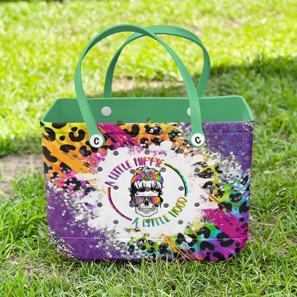 Vibrant Hippie Tote Bag - Unique Skull Design, Colorful Style, Perfect For Everyday Use! - Image 4