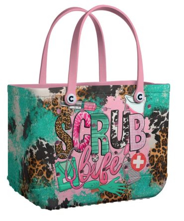 Colorful 'Scrub Life' Tote Bag - Stylish, Durable, Perfect For Nurses & Medical Professionals