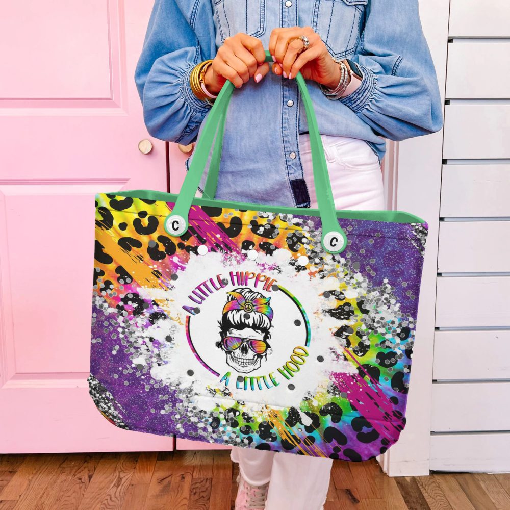 Vibrant Hippie Tote Bag - Unique Skull Design, Colorful Style, Perfect For Everyday Use! - Image 6