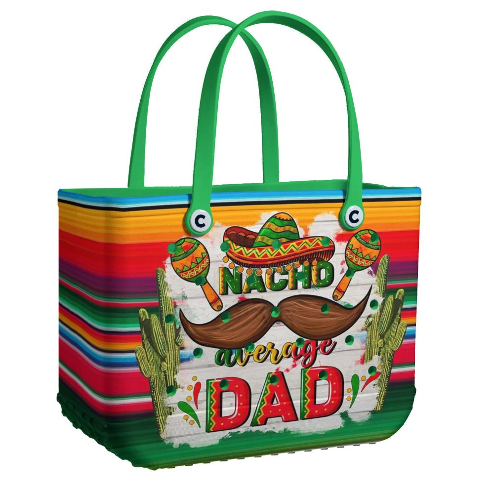 Bucket Tote Bag, Limited Edition Bogg Bag, Beach Bag Nacho Average Dad