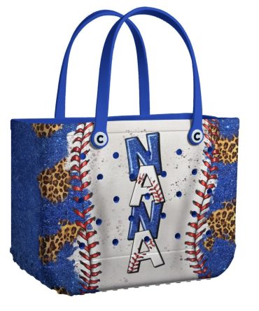 Bucket Tote Bag, Limited Edition Bogg Bag, Beach Bag Nana'S Baseball Love